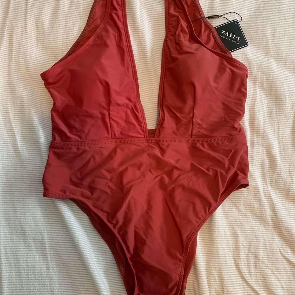 Cheeky red swimsuit